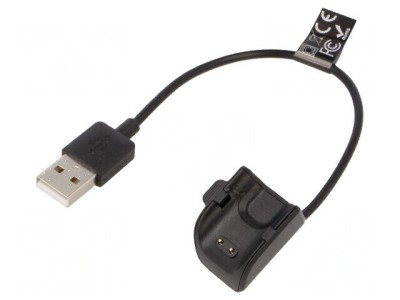 Cablu de &amp;icirc;ncărcare smartwatch 0,15m 1A negru foto