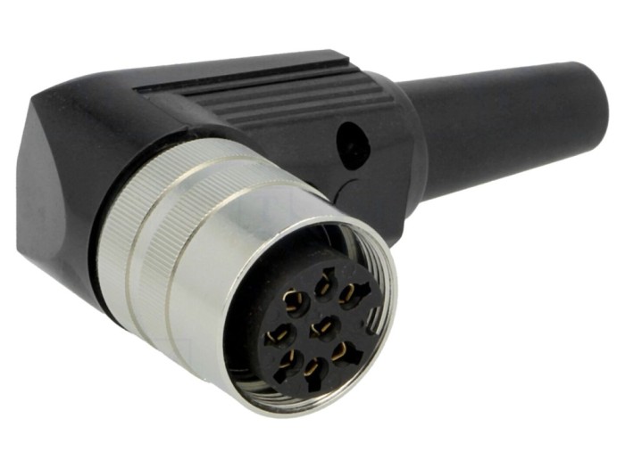 Conector M16 mamă 8 pini 5A 60V