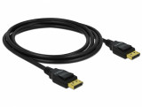 Cablu Displayport v1.2 4K T-T ecranat 2m Negru, Delock 82585