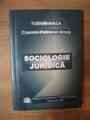 SOCIOLOGIE JURIDICA de TUDOR AMZA , COSMIN PETRONEL AMZA , Bucuresti 2009 foto