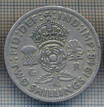 AX 1475 MONEDA- MAREA BRITANIE - 2 SHILLINGS -ANUL 1948 -STAREA CARE SE VEDE foto