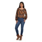 Bluza Dama Multicolora cu Imprimeu Combinat - XL