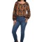 Bluza Dama Multicolora cu Imprimeu Combinat - L