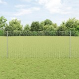 St&acirc;lpi de gard vidaXL 10 buc U-Channel 100 cm Oțel galvanizat, Gard hexagon vidaXL 1x10 m Oțel galvanizat