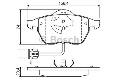 Set placute frana,frana disc AUDI A4 (8EC, B7) (2004 - 2008) BOSCH 0 986 424 482 foto