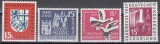 SAAR 1957-&Icirc;ntoarcerea Saarului la Germania,Centenarul orașului Merzig,T&acirc;rgul Internațional SAAR,Săptăm&acirc;na Internaț. a Scrierii de Scrisori,4 Serii,MNH