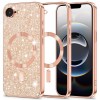 Husa MagSafe pentru Apple iPhone 16e, Techsuit, Luxury Glitter, Roz Aurie