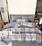 Cumpara ieftin Lenjerie Pat Venus Sf147, Bumbac, 4 Piese, Fara Elastic, Alb, Albastru