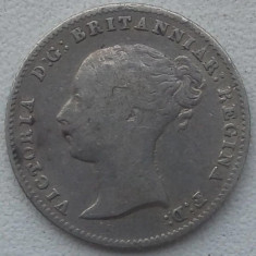 Moneda Regatul Unit - 4 Pence 1844 - Argint