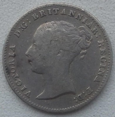 Moneda Regatul Unit - 4 Pence 1844 - Argint foto