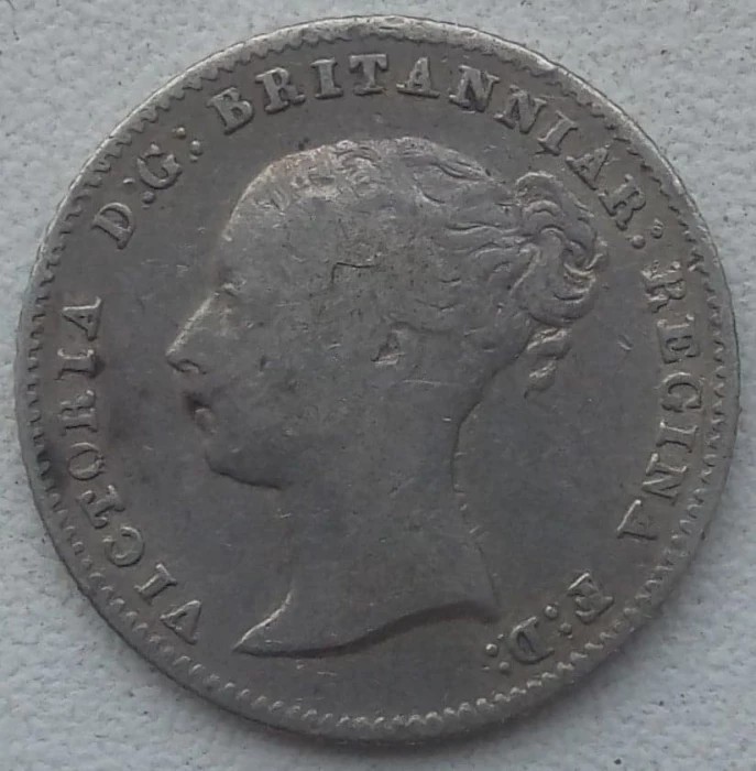 Moneda Regatul Unit - 4 Pence 1844 - Argint