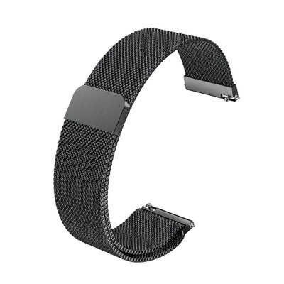 Curea Milanese Slim Fit compatibila Fossil Gen 5 Smartwatch, Telescoape QR, 22mm, Negru foto