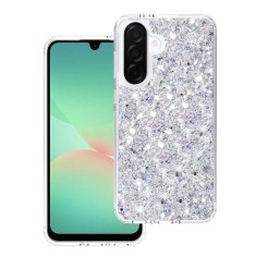 Husa cu sclipici Samsung Galaxy A26 5G Techsuit Sparkly Glitter, alb foto