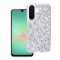 Husa cu sclipici Samsung Galaxy A26 5G Techsuit Sparkly Glitter, alb