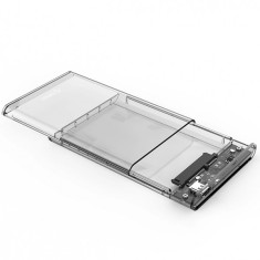 Rack Orico 2139C3 pentru HDD / SSD SATA 2.5inch, USB-C, Transparent