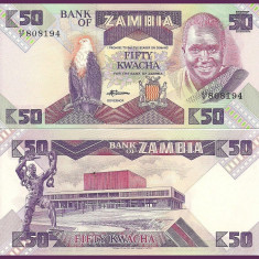 !!! ZAMBIA - 50 KWACHA (1986 - 1988) - P 28 - UNC