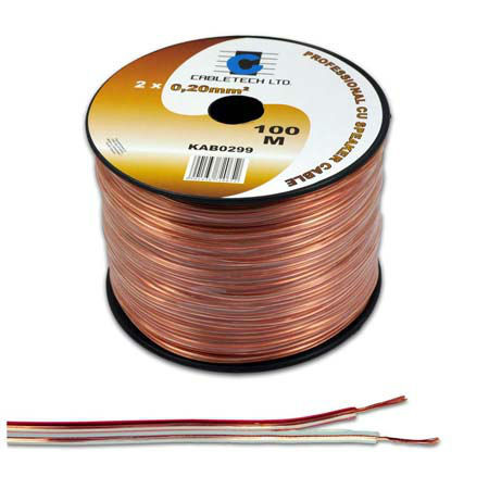 Cablu difuzor 6mm x2 cupru transparent Cabletech KAB0331