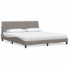VidaXL Pat cu saltea, Hanko, gri taupe, 180x200 cm, textil 3310549