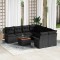vidaXL Set de canapele pentru grădină 9 pcs Negru 55 x 55 x 37 cm 3355979