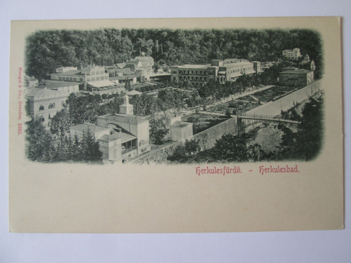 Carte postala Băile Herculane/Herkulesbad,necirculata cca.1900