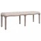 Banca, alb crem, 59.1&quot;x15.7&quot;x18.9&quot;, tesatura si lemn masiv