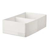 Organizator tip cutie, 20 x 34 x 10 cm, 2 compartimente, Alb, General