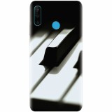 Husa silicon pentru Huawei P30 Lite, Piano Key Close Up Macro