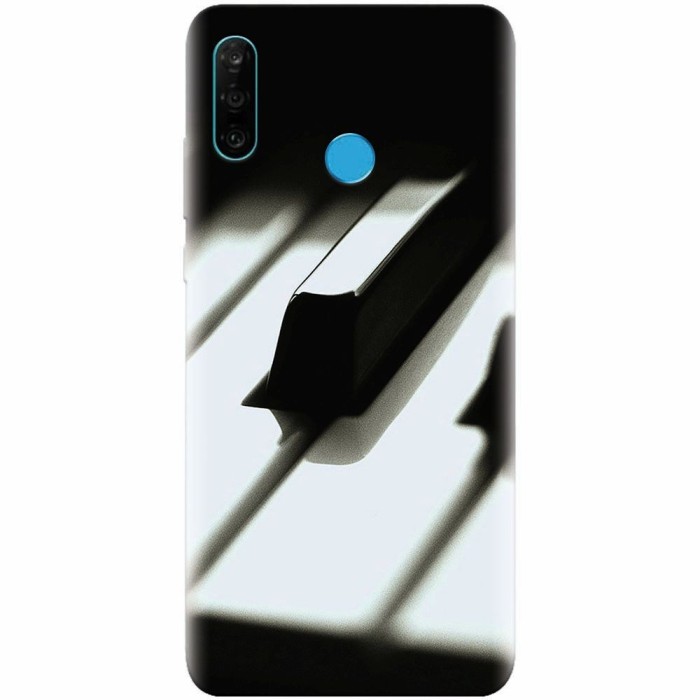 Husa silicon pentru Huawei P30 Lite, Piano Key Close Up Macro