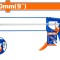 WADFOW - PISTOL PENTRU SILICON - 9&quot; - MANER ALUMINIU PowerTool TopQuality
