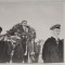 ALBERT ZIEGLER , PRIMUL AVIATOR SAS TRANSILVAN , PURTAT CU CUNUNA DE LAURI DE STUDENTI, DUPA PRIMUL ZBOR PESTE BRASOV , CARTE POSTALA . 1918