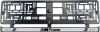 Set 2 bucati, suport numar inmatriculare BMW MPower, Autohelix MSA