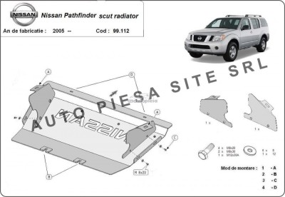 Scut metalic radiator Nissan Pathfinder fabricat incepand cu 2005 APS-99,112 foto