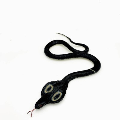 Sarpe Cobra neagra pui figurina 85 cm foto