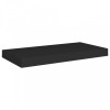 Raft de perete suspendat, negru, 50x23x3,8 cm, MDF