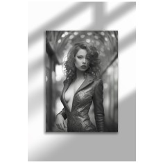 rebel_38|Vintage Photography Poster, Feminist Street Style, Black &amp; White Canvas, Rebel Muse 2025 | A4 (21 x 29.7 cm) - rebel_38