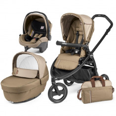 Carucior 3 in 1 Peg Perego Book Scout Matt Black Class Beige foto