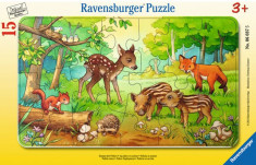 Puzzle animale in padure, 15 piese foto