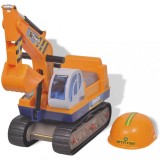 vidaXL Excavator rotativ din plastic pentru copii Galben