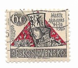 Cehoslovacia - A 550-a aniversare a mortii lui Jan Hus, 1369-1415, 1965 - obliterata