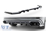 Spoiler Maxton Design versiunea 2 potrivit pentru bara spate a Audi SQ8, Q8 S-Line dupa 2023, lac negru Performance AutoTuning