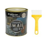 Vopsea email anticoroziva 3 in 1 pentru metal, alb boreal, 750g, Breckner Germany, pe baza de apa, direct pe rugina