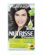 Vopsea de par permanenta Garnier Nutrisse Cream 3 Ebony Dark Brown foto