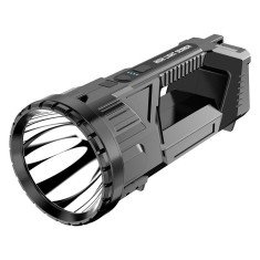 Lanterna led, flippy, incarcare usb, autonomie 8-24h, 2 surse de lumina, principal si lateral, raza maxima 100-200 m, cob, 5w, 23 x 10 x 10 cm, negru