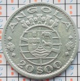 Angola 20 Escudos 1952 argint - km 74 - A030, Africa