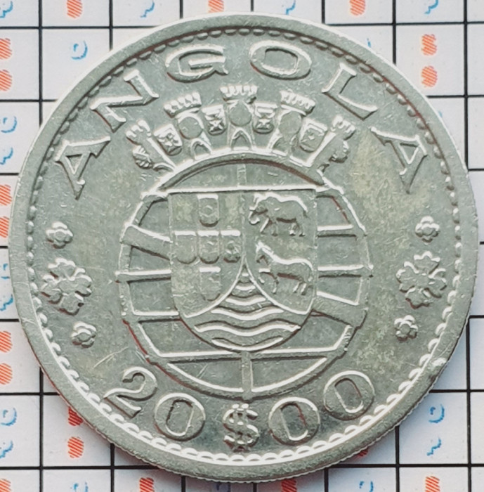 Angola 20 Escudos 1952 argint - km 74 - A030