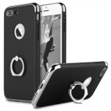 Husa iPhone 7 Plus MyStyle Elegance 3in1 Ring Neagra - Protectie Soc, Praf, Zgarieturi, Carcasa Lux