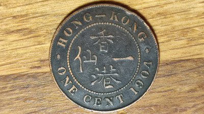 Hong Kong - raritate istorica bronz - 1 cent 1904 Heaton - Edward VII - superba! foto