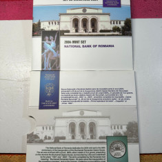 SET MONETARIE Romania BNR - An 2004 - Set monede in circulatie + Medalie Argint