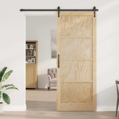 vidaXL Ușa Interioară Maro 93 x 232 cm placaj