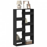Gossi biblioteca, negru, 100x33x175 cm, lemn prelucrat